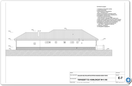 E-i homlokzat M=100-1