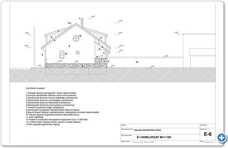 E-i homlokzat M=100-1