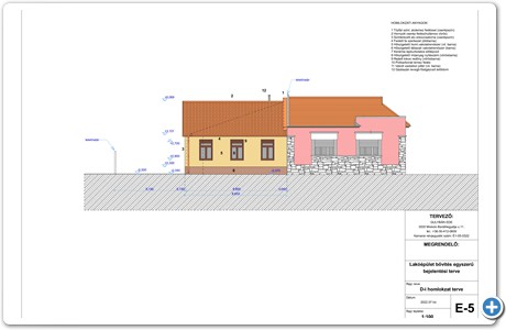 E-5 D-i homlokzat terve M=100