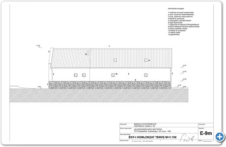 E-9m Eny-i homlokzat terve M=100-1