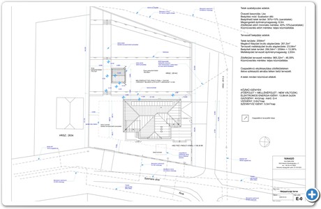 E-H Helyszinrajz terve M=200