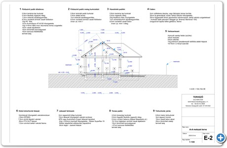 E-2 A-A metszet terve M=100