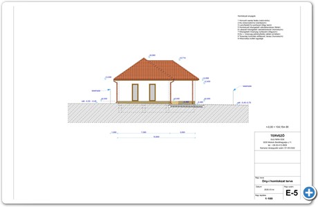E-5 Dny-i homlokzat terve M=100
