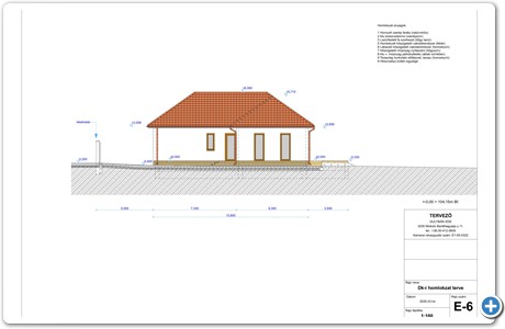 E-6 Dk-i homlokzat terve M=100