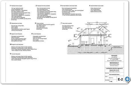 E-2 A-A metszet terve M=100-page-001