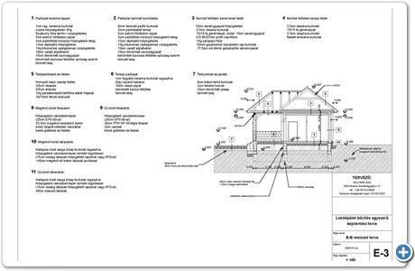 E-3 B-B metszet terve M=100-page-001